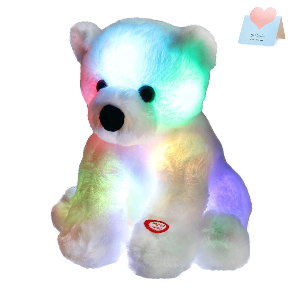 BSTAOFY Glow polar bear light up from the side, a soft cuddle and gentle night light.