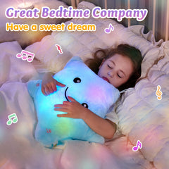 BSTAOFY soft glow pillow is a cute cuddle companion for nighttime comfort.