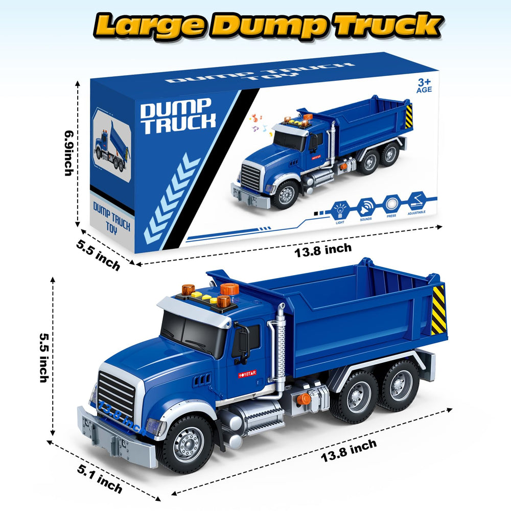 Bstoyder blue truck delivers engaging lights and sounds to enhance interactive storytelling.