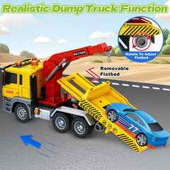 Bstoyder dump truck loading action helps kids practice coordination and pretend construction.