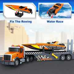 Bstoyder Friction-powered truck with lights and sounds engages kids.