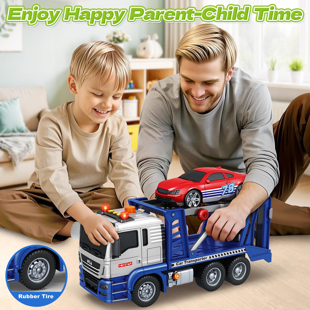 Bstoyder push-and-go action truck in motion for motor skills