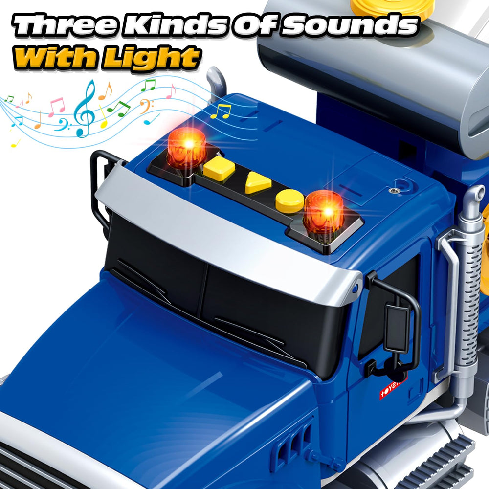 Realistic sounds and lights enhance pretend construction scenes with Bstoyder.