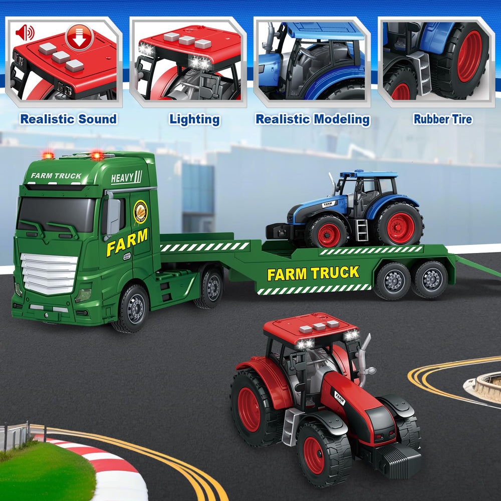 Bstoyder truck lights and sounds invite hands-on exploration during playtime.
