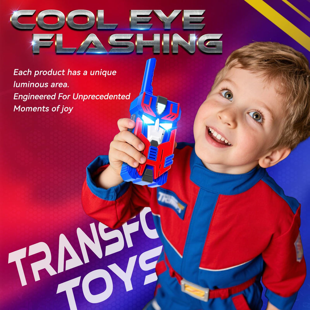 BTMBORY Transform Walkie Talkies light-up eyes enhance kid-friendly conversations