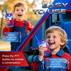 BTMBORY Outdoor adventure scene features two walkies encouraging teamwork.