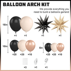 BTZO black latex balloons enhance contrast for festive photos