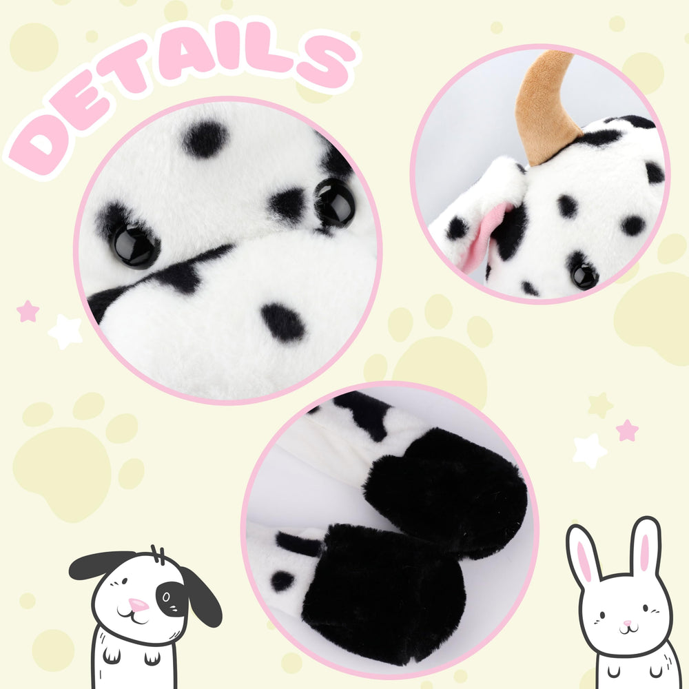 Bubblepompom cow hat worn by child for autumn-winter wear and fun.