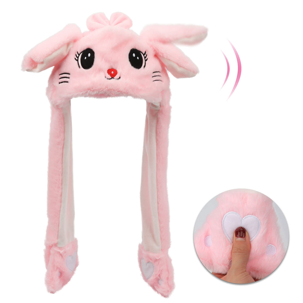 Bubblepompom Kitty Hat with Moving Ears flaps playfully for fun photos.