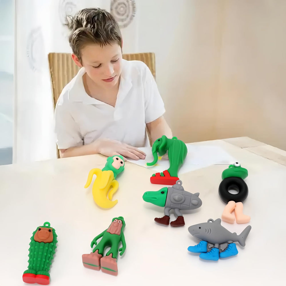 BubblyJoy Tung Tung Tung Sahur figurine fits shelves and monitor toppers.