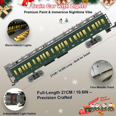 BUBUQE glowing passenger cars with warm interior lights