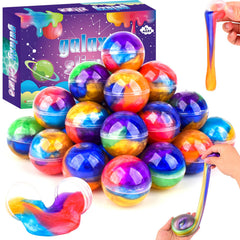 Bucaikein galaxy slime ball in multiple colors for calm sensory play.