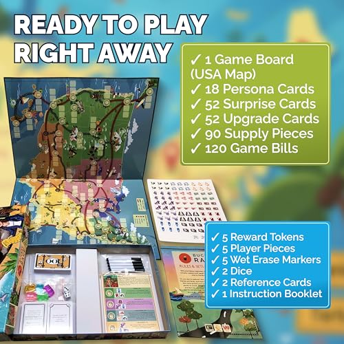 Bucket Race game cards panel with upgrade and surprise twists to energize rounds.