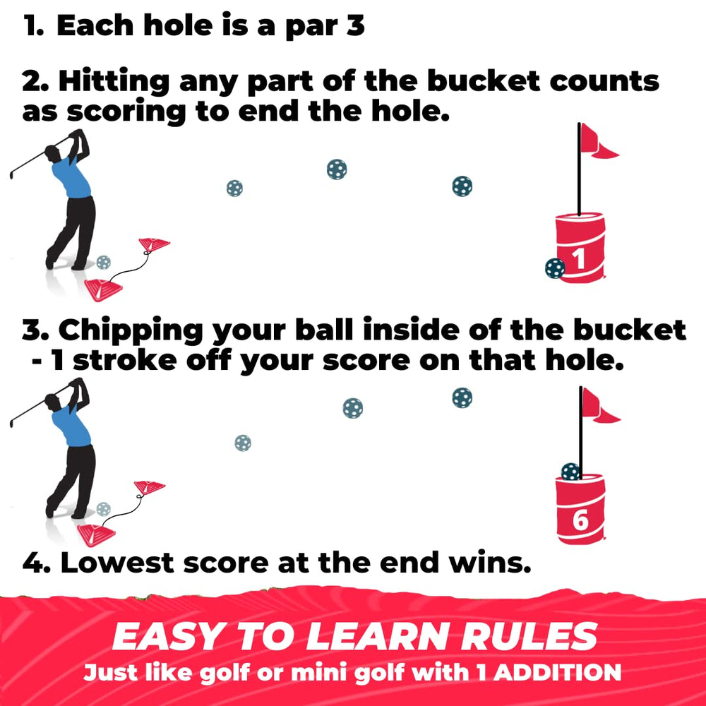 Bucketgolf replacement balls closeup showing durable, well-made design for long-lasting play