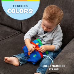 Buckle Toys Boomer Square embroidered numbers and shapes for early recognition