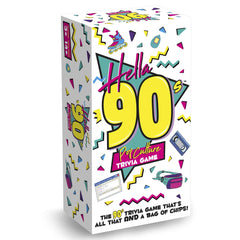 Buffalo Games Hella 90's game box with retro artwork, ideal for party nights.