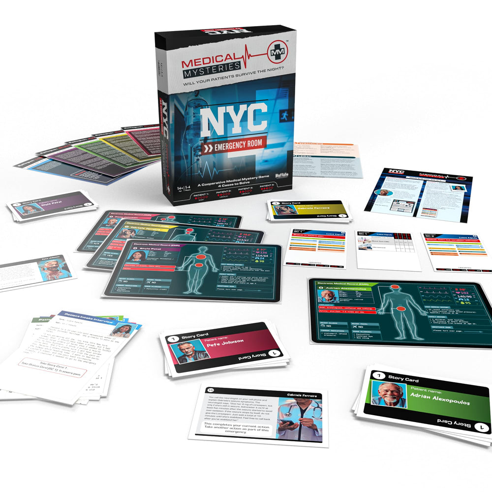 Buffalo Games Medical Mysteries diagnostic clues prompt fast teamwork and decisions