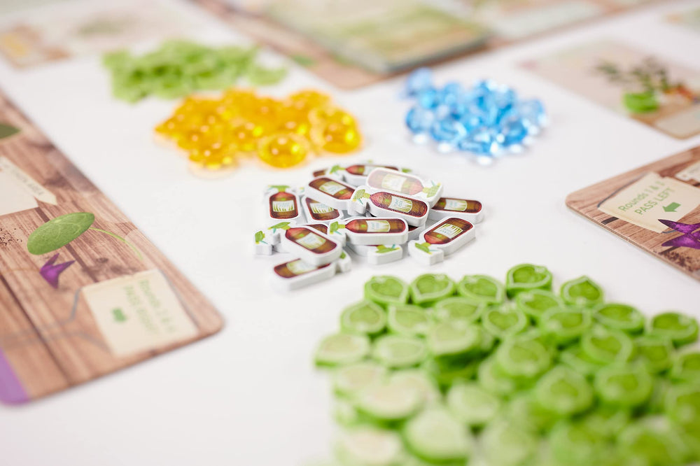 Buffalo Games Planted plant-food and water prompts nurturing plant growth in play.