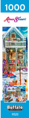 Buffalo Games Winterland Fun 1000-piece puzzle spans a generous 26.25 by 19.75 inches.