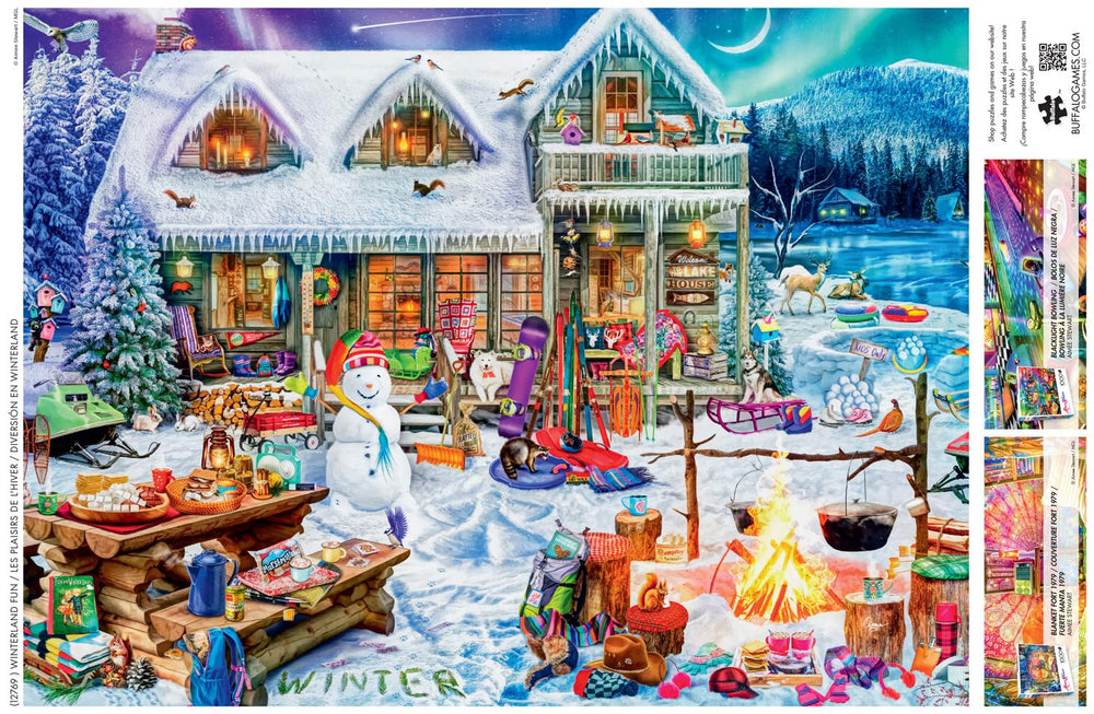 Buffalo Games Winterland Fun precision-cut pieces ensure tight fits.