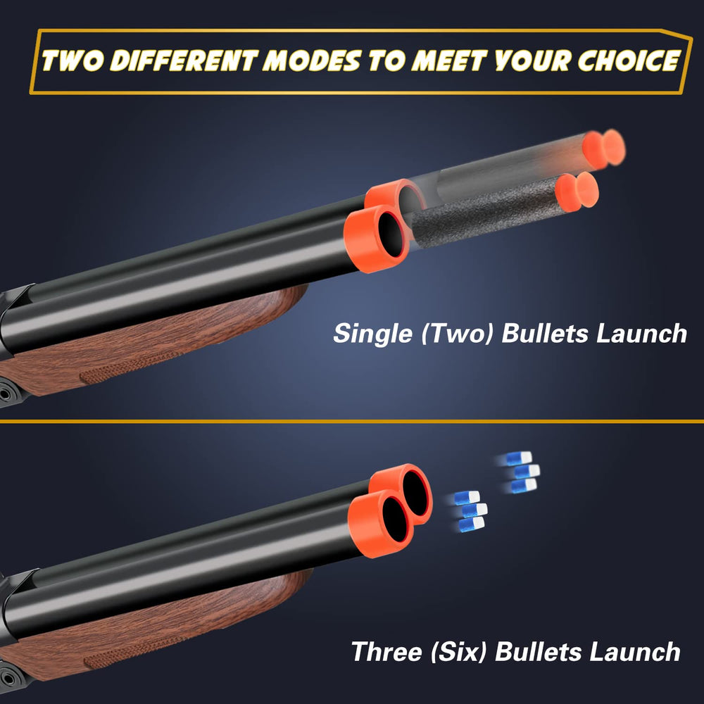 Bugrtey toy gun with soft bullets enables safe indoor or outdoor play.