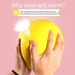 Buhoet foam ball in indoor play setting for safe, light contact games.