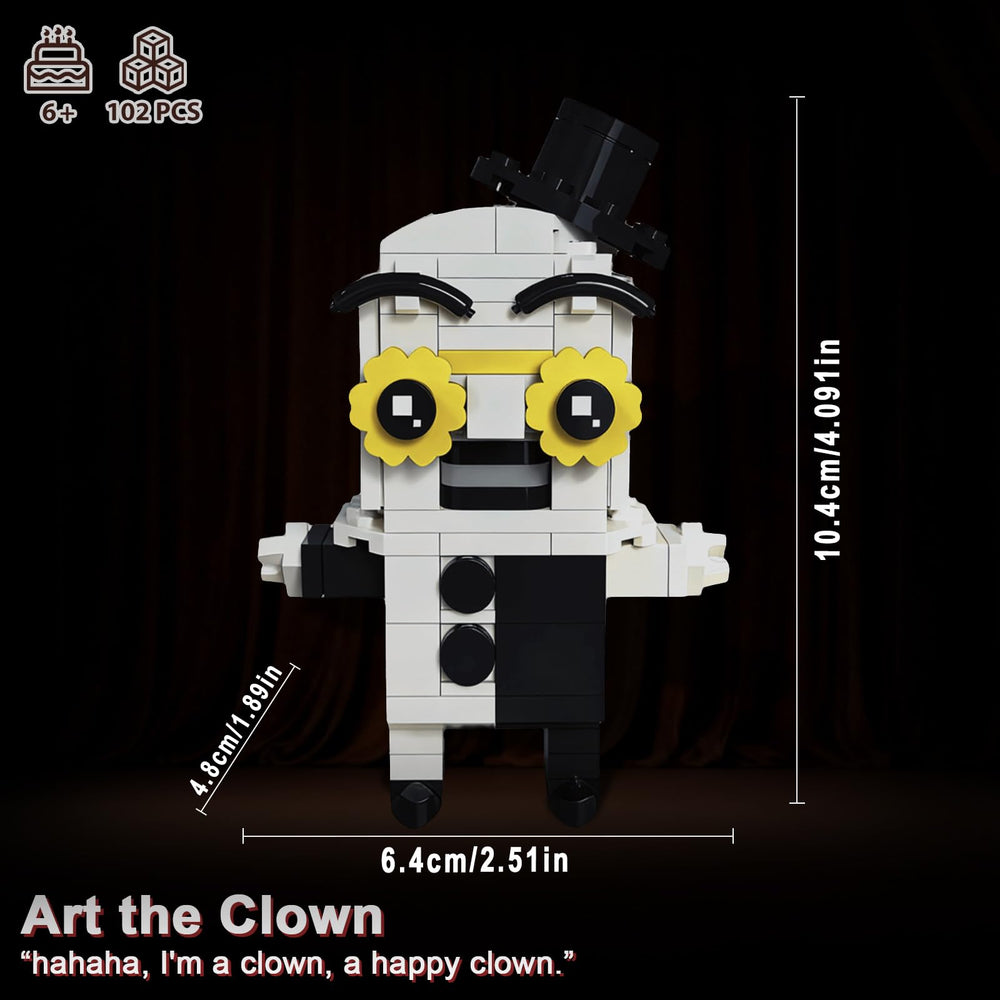 BUILDIFY Art the Clown block set yellow glasses detail ideal for fan display