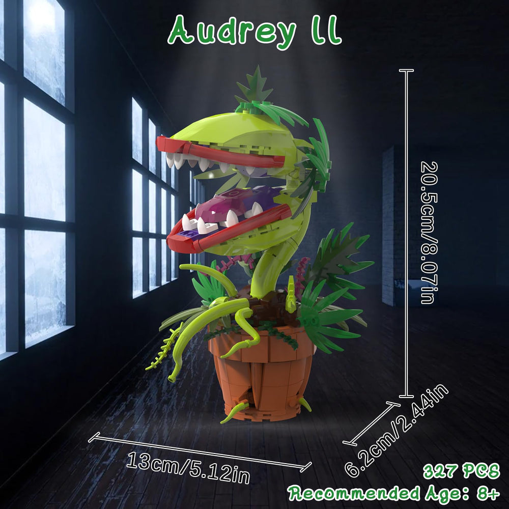 BUILDIFY Audrey 2 Piranha Plant showing tendrils and leaves detail