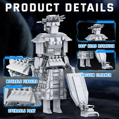 Buildify Mega Maid Spaceball I space car robot poised for epic scenes