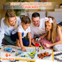 BUILDIFY Sing Music Monsters 349-piece set, ideal for collaborative building sessions