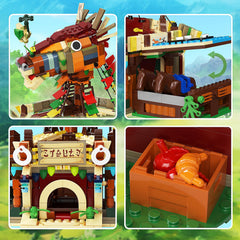 BuildingBoat Horse Station exterior area with horses and stickers adds game-inspired detail