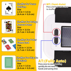 Buldoospok automatic shuffler charging via USB-C for convenient power on the go