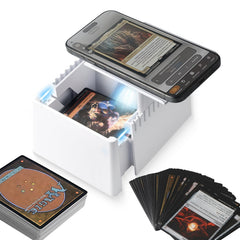 Buldoospok card scanner stand tilting base enables smooth card insertion for faster scans.
