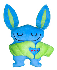 Bumpas weighted plush toy arms provide a lifelike hug for comfort.