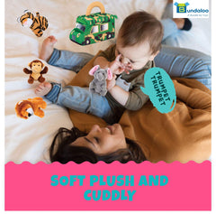 Bundaloo safari truck carrier keeps plush jungle animals organized