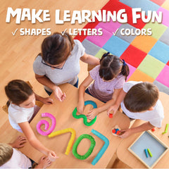 BUNMO Pop Tubes crinkle sound close-up provides tactile feedback during play.