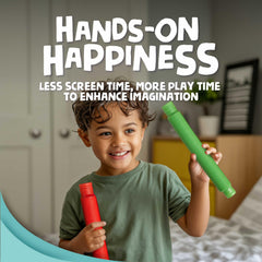 BUNMO Pop Tubes compact storage pack keeps pieces organized after use.