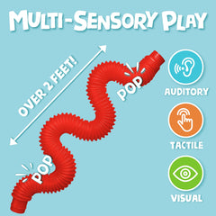 BUNMO Pop Tubes stretch-and-twist demo shows flexible play configurations.