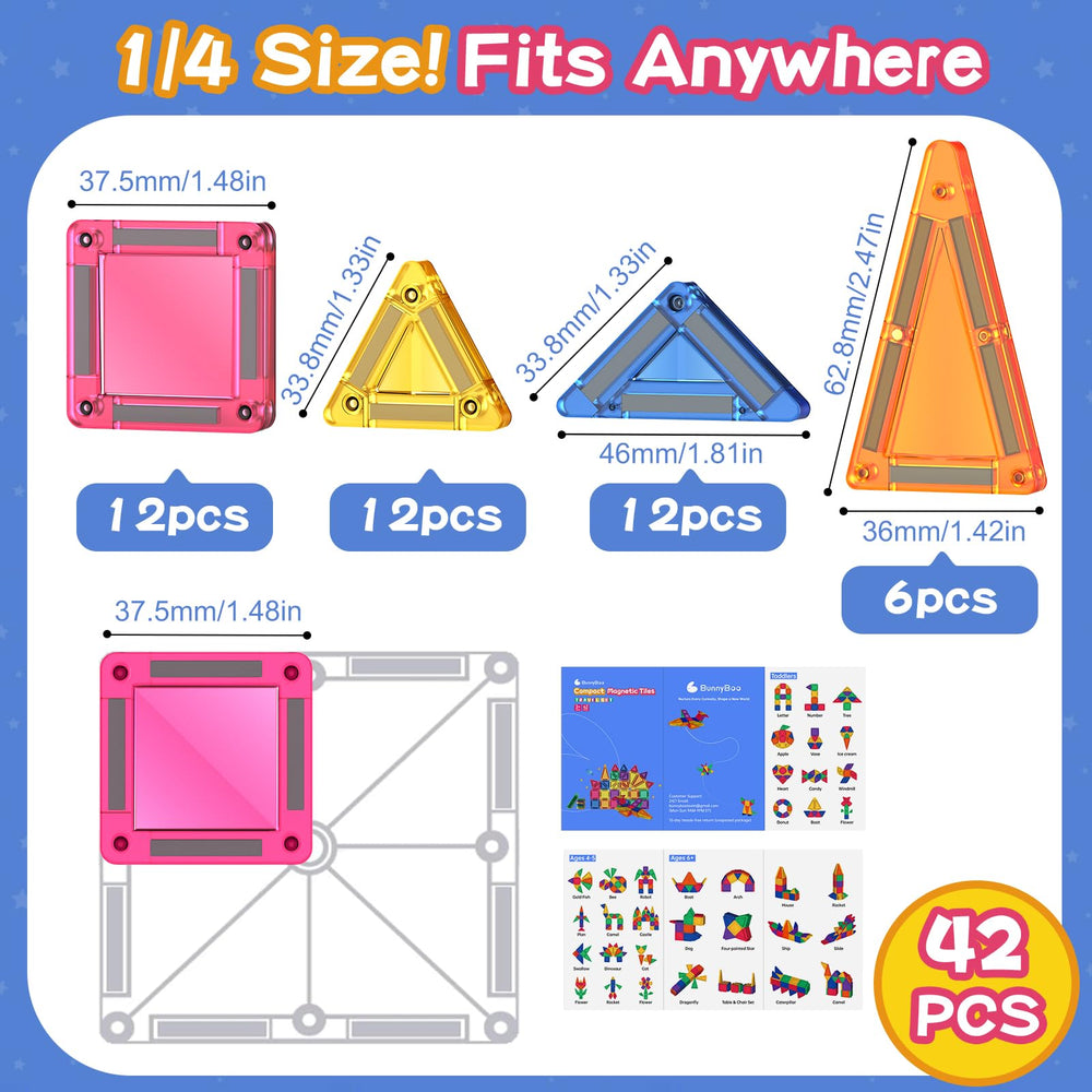 BunnyBoo tiles show six rainbow colors inviting vibrant building sessions.