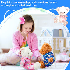 Bunnycool blue bear pajama set makes a thoughtful plush toy gift.