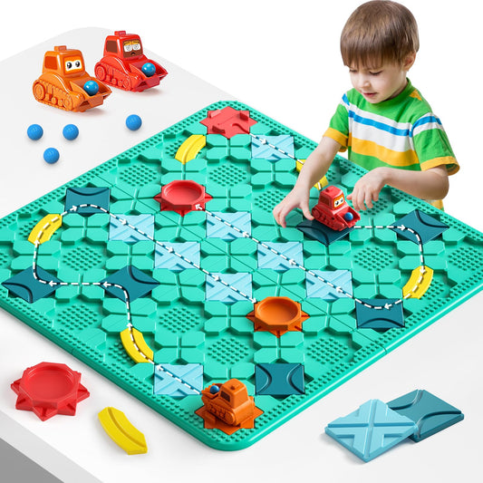burgkidz Logical Road Builder baseboard helps children plan routes and solve problems.