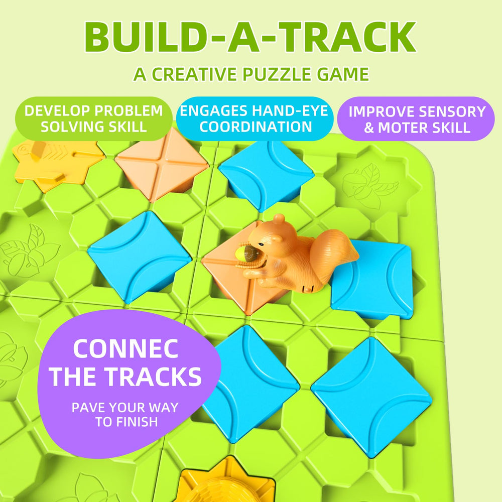 burgkidz squirrel car pine nut route highlights cause-and-effect learning