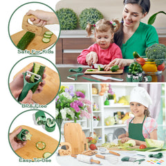 Busy Edition kids safe knife set rolling pin for kid-friendly pastry fun at home.