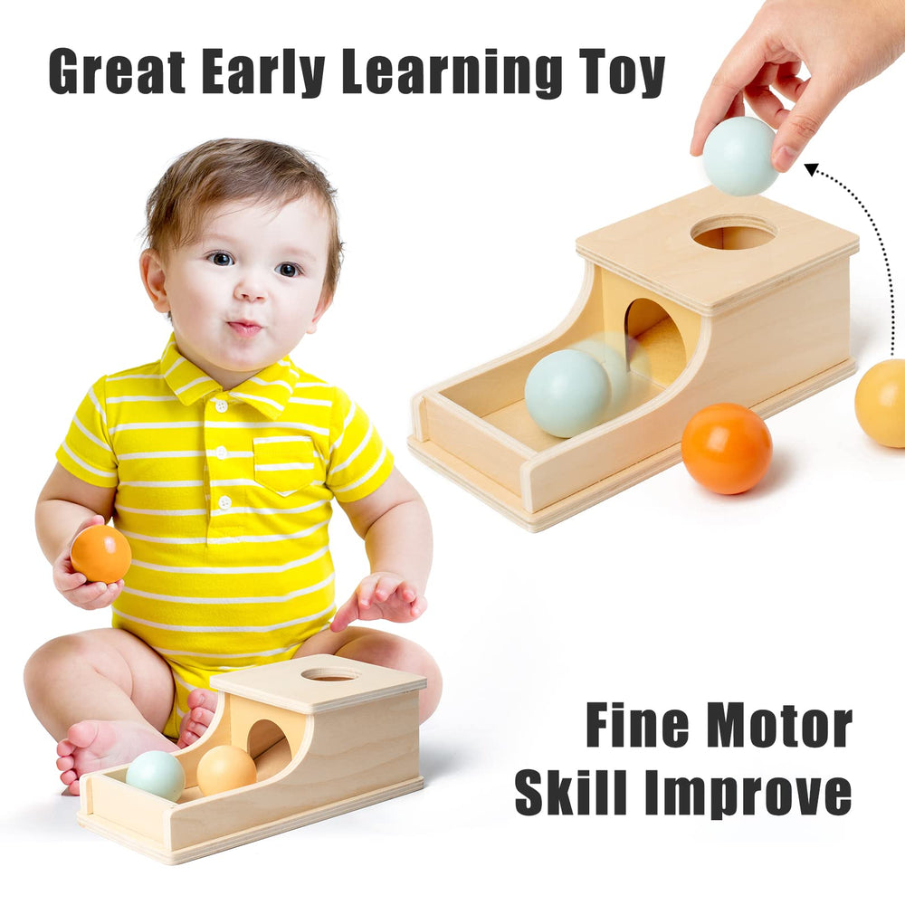 Busy Edition orange wooden ball sparks curiosity and spatial thinking.