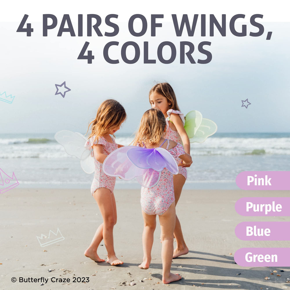 Butterfly Craze wings pink glitter brighten birthday outfits and pretend adventures