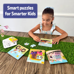 Butterfly EduFields 4in1 Vehicles Bicycle Puzzle encourages hand-eye coordination and cognitive play.