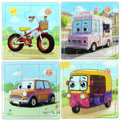 Butterfly EduFields 4in1 Vehicles Car Puzzle boosts fine motor skills and problem solving for toddlers.