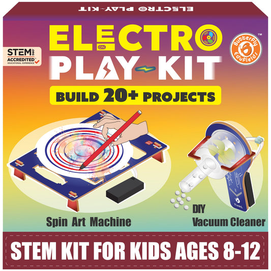 Butterfly EduFields robot arm project showing motor-powered movement for kids