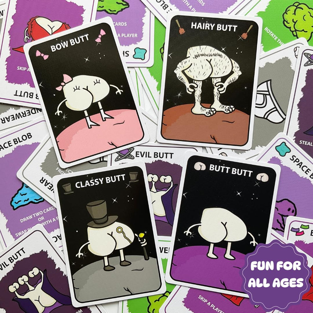 Butts in Space space ship artwork sparks fast-paced play.