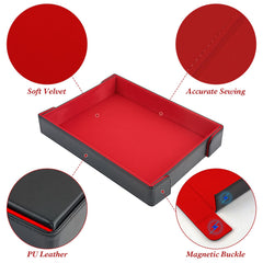 Buweeo dice tray magnetic folding edges allow quiet, easy setup.
